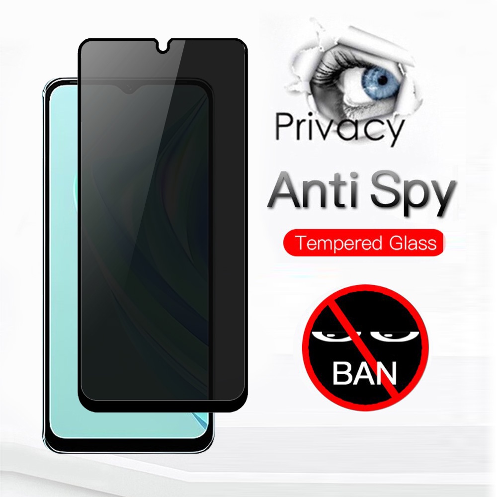 Tempered Glass Layar Privasi Infinix Hot 20i Anti Spy Pelindung Layar Hp