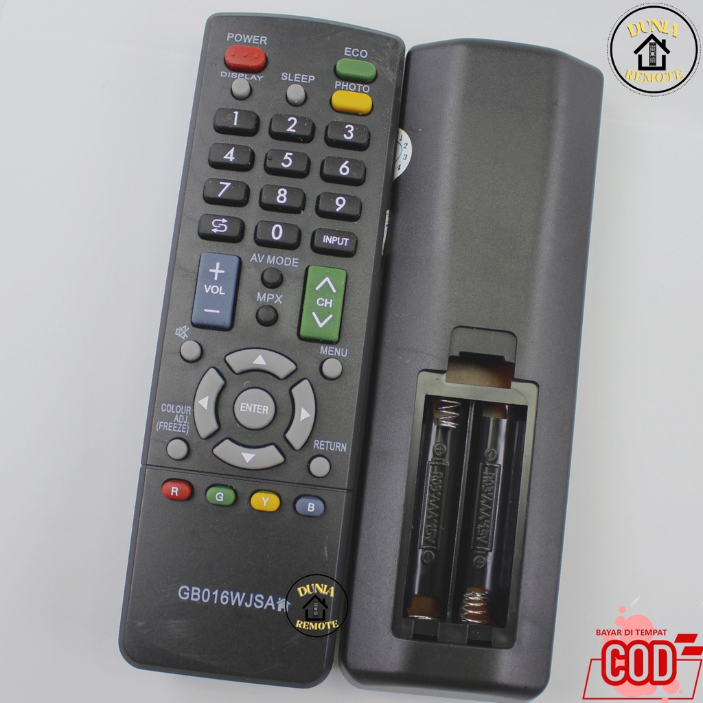 Remot Remote Tv Sharp AQUOS 3D LED LCD tanpa setting