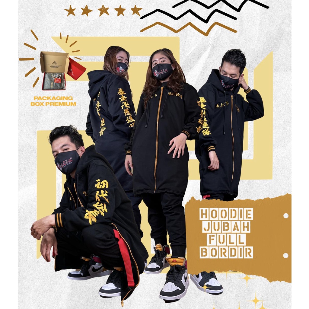 Hoodie Jubah Anime  TOKYO REVENGERS Full Bordir