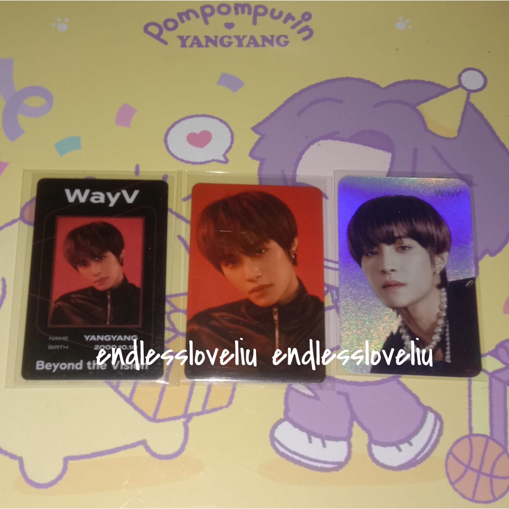pc photocard nct wayv yangyang beyond wayv id card photo wayvision set sg 2021 2022
