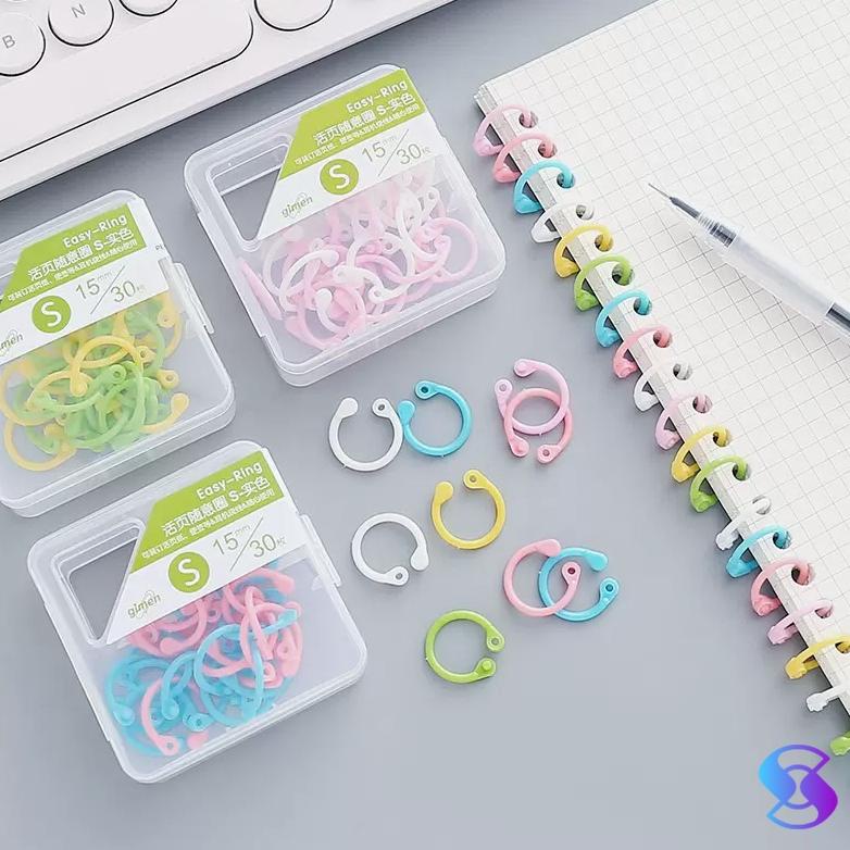 

Realpct Ring Binder Loose Leaf Bahan Plastik Tanpa Melubangi Buku-Suning Mall
