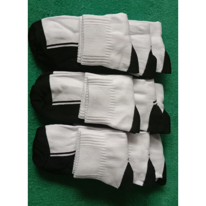 3 PASANG KAOS KAKI SEKOLAH WARNA PUTIH, HITAM, PUTIH TELAPAK HITAM # KAUS KAKI SPORT COMPUTER # KAOS KAKI SEKOLAH