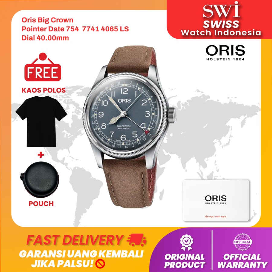 Jam Tangan Pria Oris Big Crown Pointer Date 754 7741 4065 LS