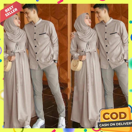 Gamis Couple Suami Istri 2023 Ibu Dan Anak Cewek Keluarga Games2022 Cople Abaya Pakaian Lamaran Keme