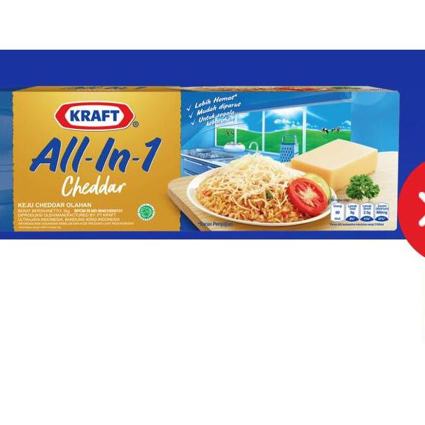 

☇ Keju Kraft Cheddar All-in-1 2kg !!- ☉