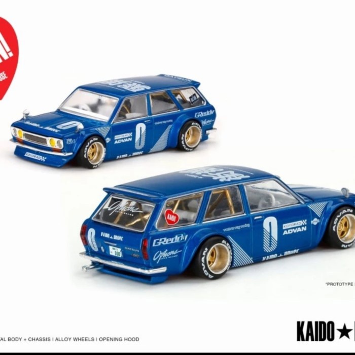 DIECAST MINIGT KAIDO DATSUN WAGON 510 BIRU TERLARIS