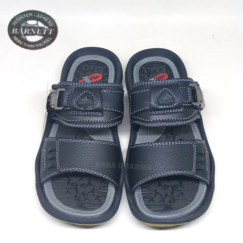 Sandal Barnet Hiking Max Slop Bapak Bapak Kondangan Pria Hitam Size 39 - 42