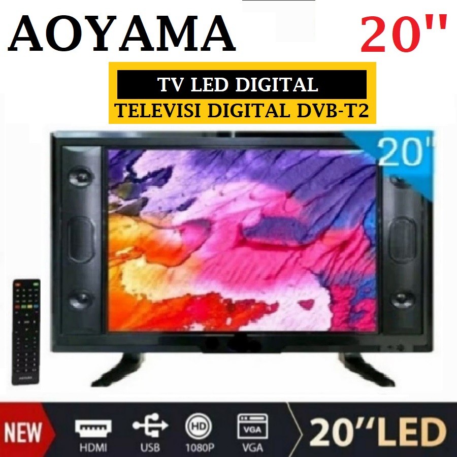 Tv LED Digital Aoyama 20 Inch DVB-T2 Full HD Bergaransi Resmi