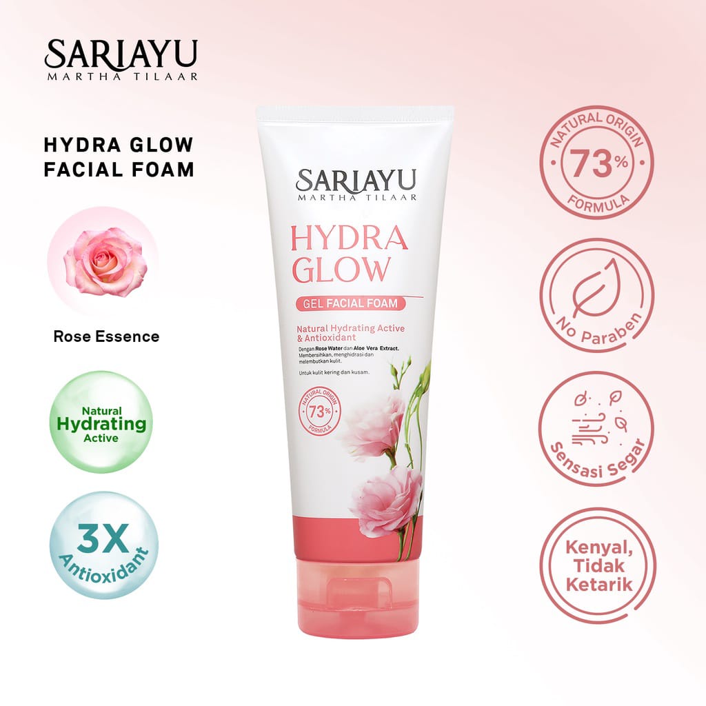 Sariayu Hydraglow Gel Facial Foam - Tube 100gr