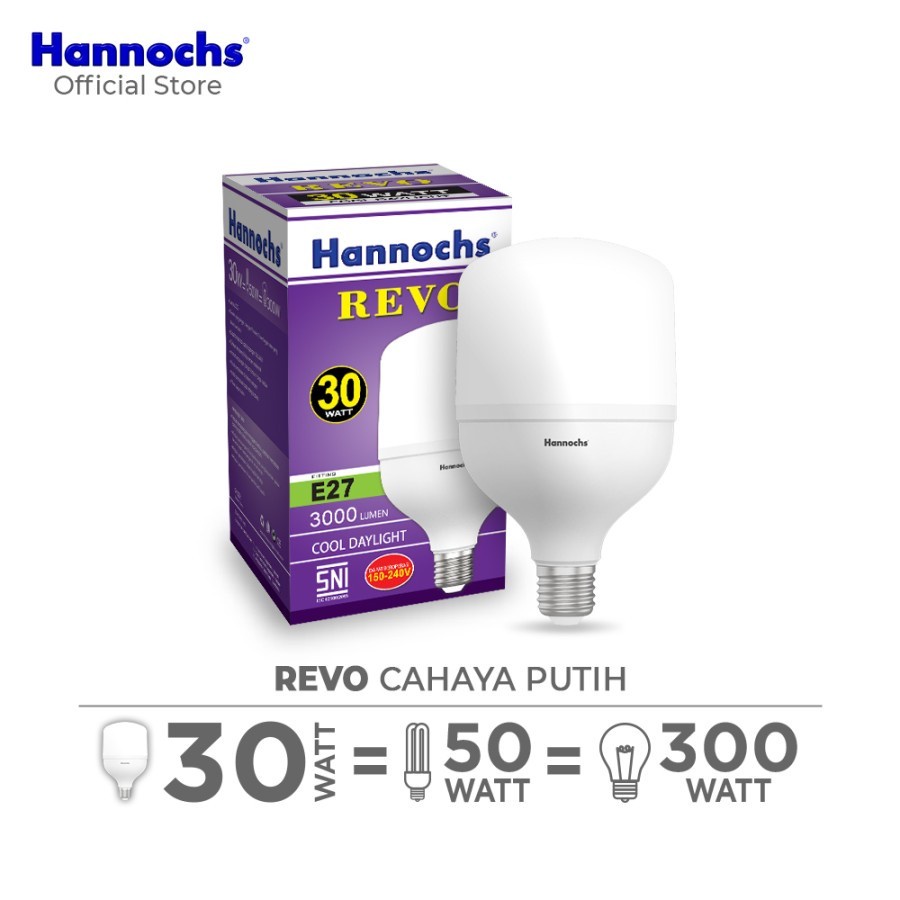 Lampu LED Hannochs Revo 30 Watt Cahaya Putih