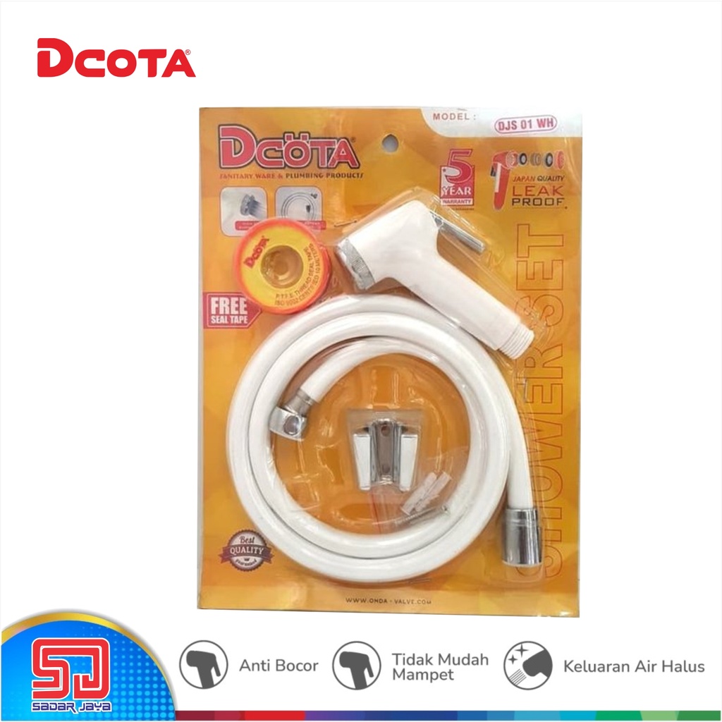 DCOTA DJS 01 white Jet Shower Toilet Semprotan Cebok Bidet Spray 1/2&quot;