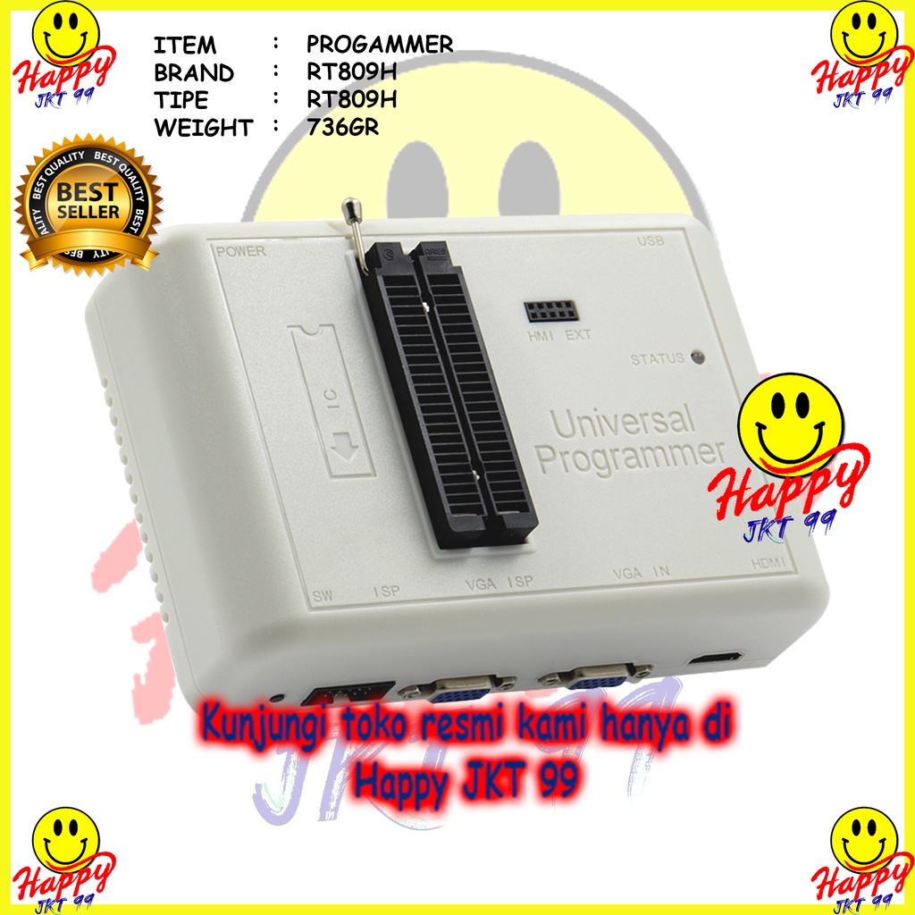 [ HAPPY JKT 99 ] ORIGINAL !!! RT809H RT809 RT 809 H 809H PROGRAMMER ALAT FLASH BIOS UNIVERSAL