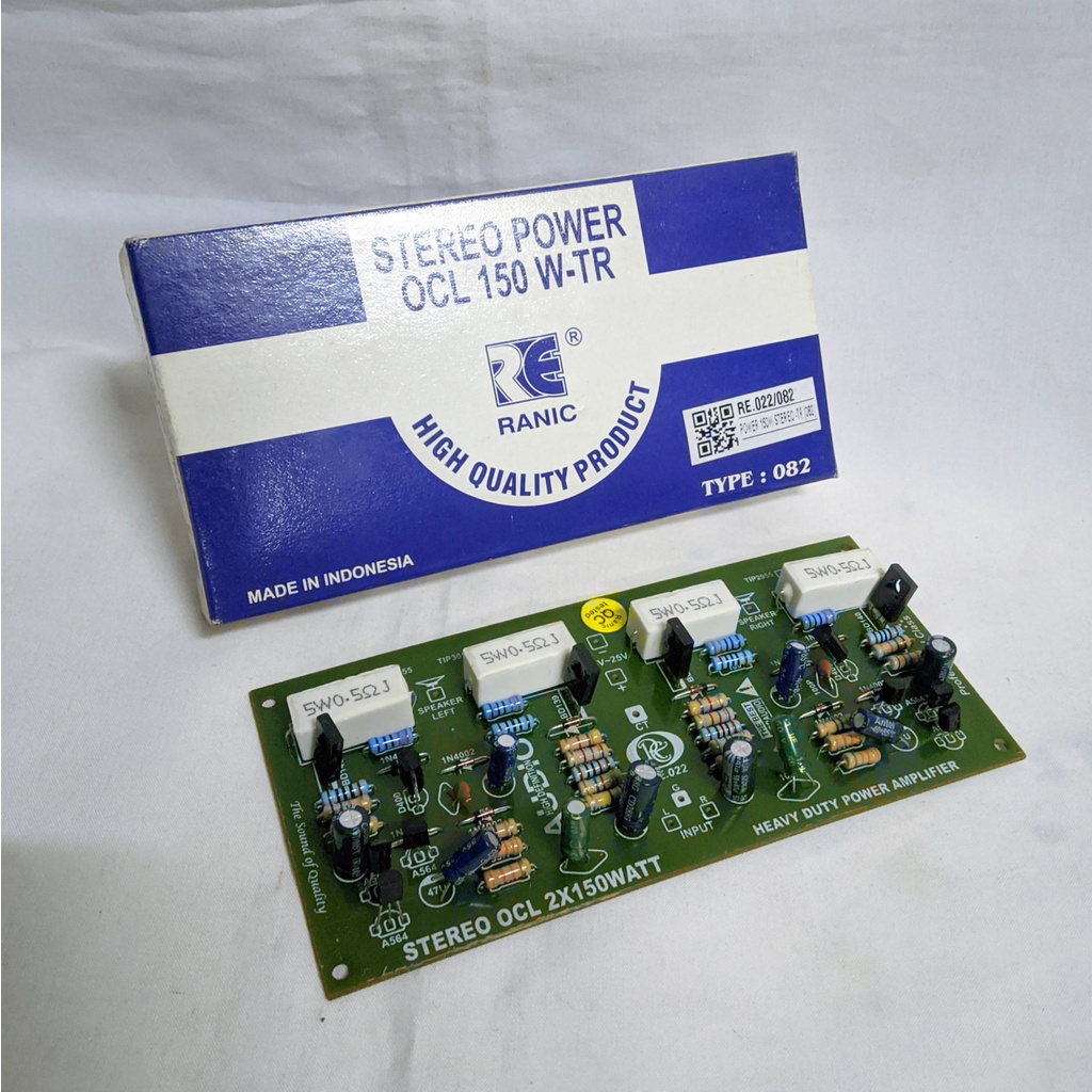 Kit Power Amplifier Stereo OCL 150 Watt RANIC Type 082