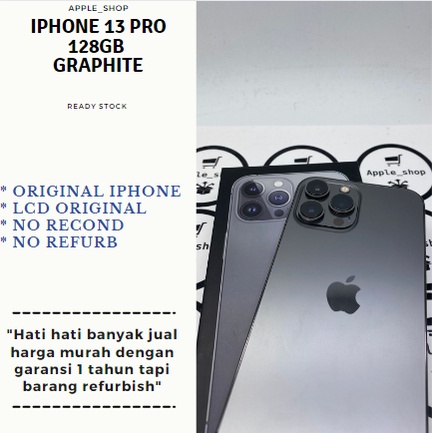 iphone 13 pro 128gb graphite Lcd Original Mulus Bukan Refurbish / Rekondisi