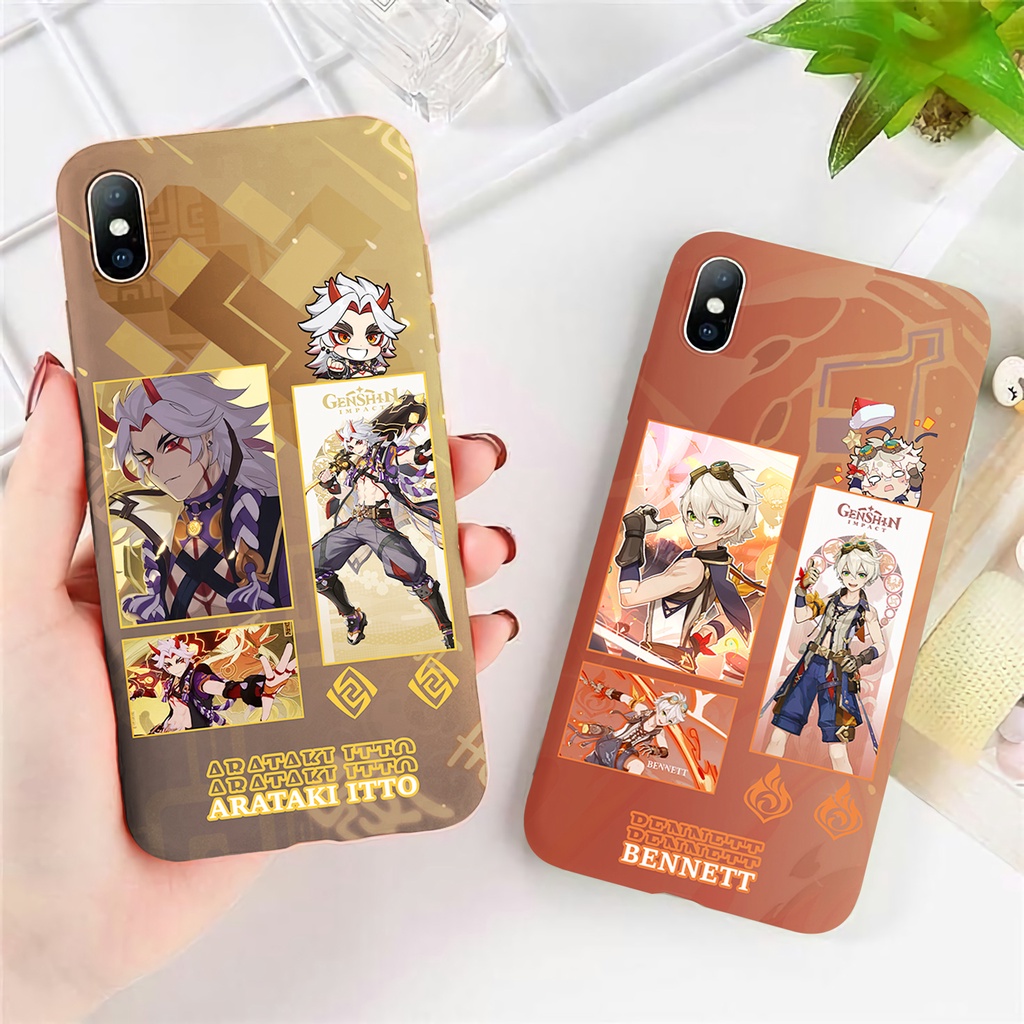 Custom Case Softcase Hardcase Genshin Impact (Iphone, Samsung, Oppo, Vivo, Realme, Poco, Xiaomi, Red