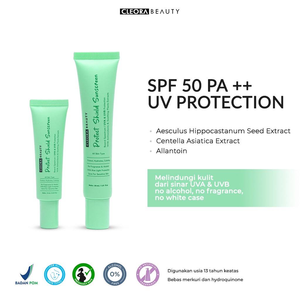 Cleora Protect Shield sunscreen Sunblock Bpom/original