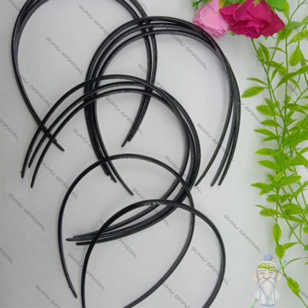 BANDO LIDI HITAM / Bando Plastik Polos / Bando Pria Dan Wanita / Bando Rambut / Bando Hitam