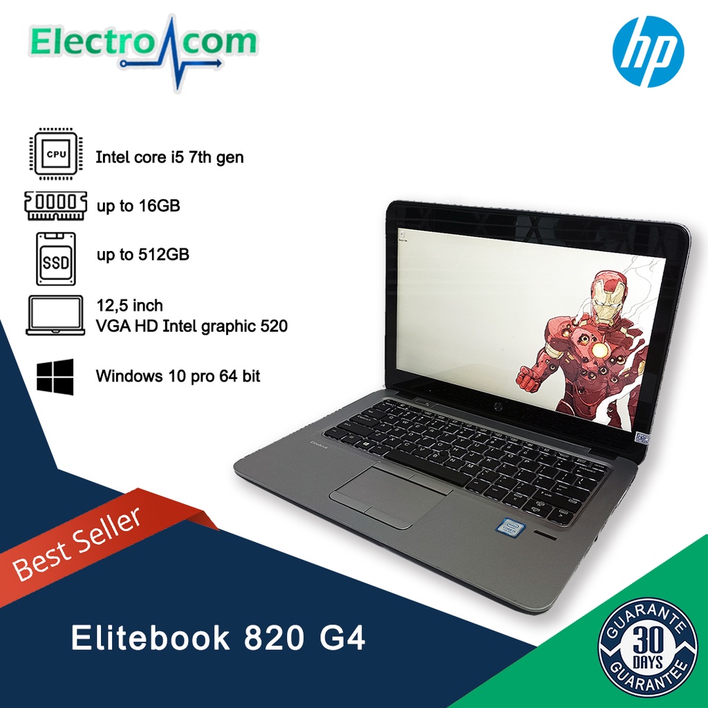 Laptop HP Elitebook 820 G4 i7 gen7 RAM 16 SSD 256GB 12,5inch Slim