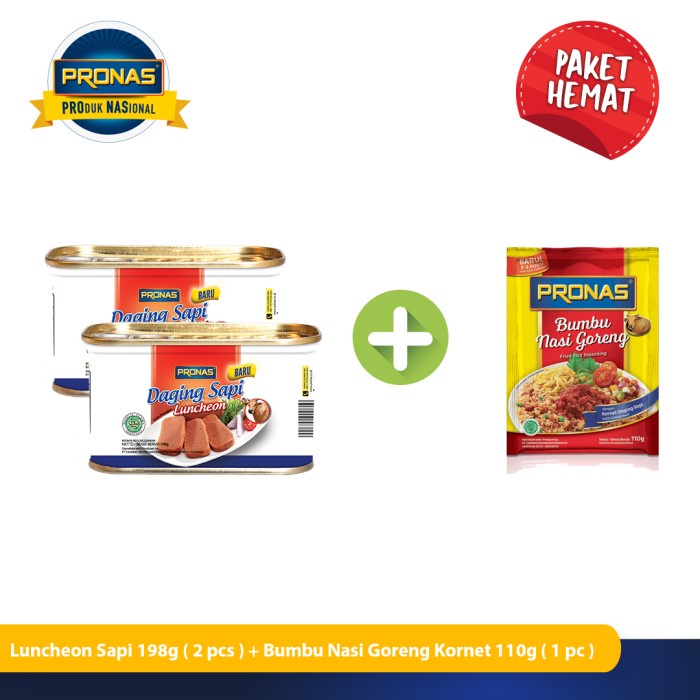 

Pronas Luncheon Sapi 198 G Bng Kornet 110 G Bundling 3 Pcs