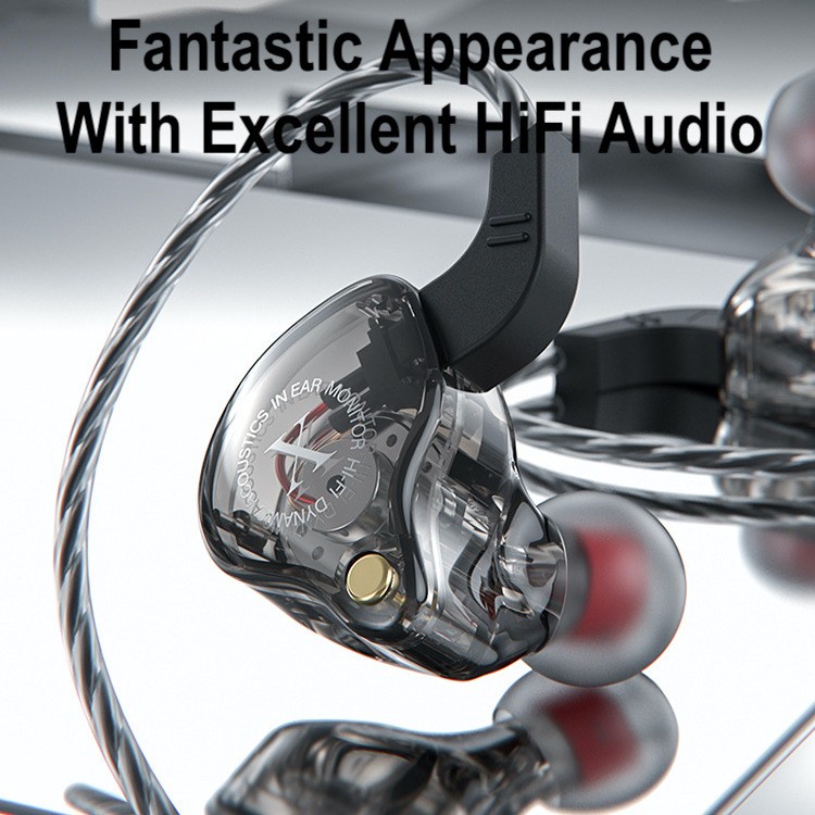 HiFi Headset X2-X Dynamic Deep Bass Monitor Sport Earphone With Mic