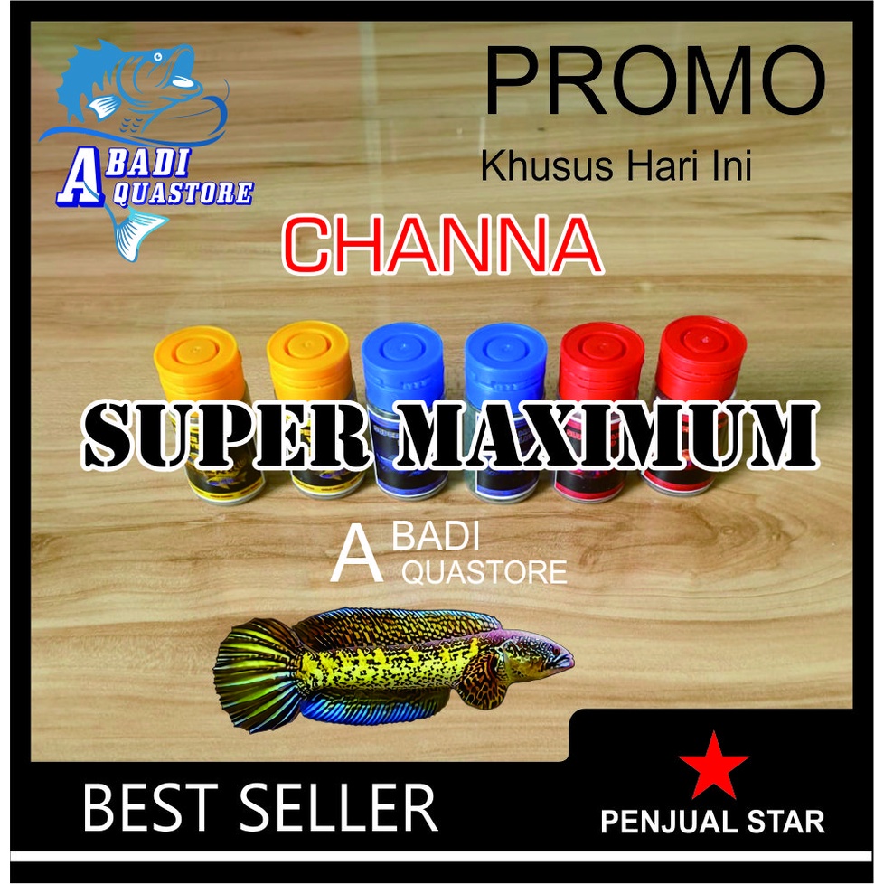 SUPER MAXIMUM Chana - Pelet Ikan Chana - Pakan Warna Chana - Premium Blue, Premium Yellow, Premium R
