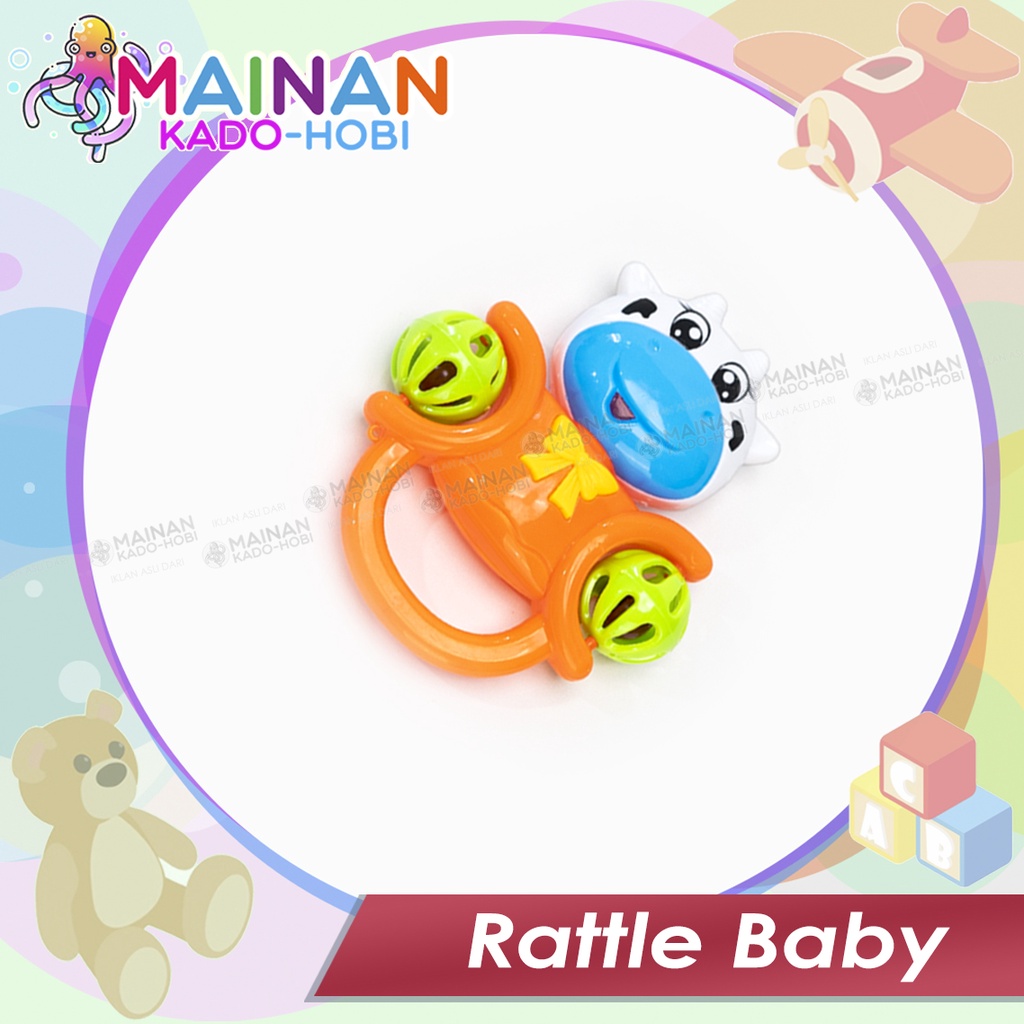 HADIAH MAINAN ANAK BAYI RATTLE BABY KERINCINGAN KARAKTER ANIMAL LUCU