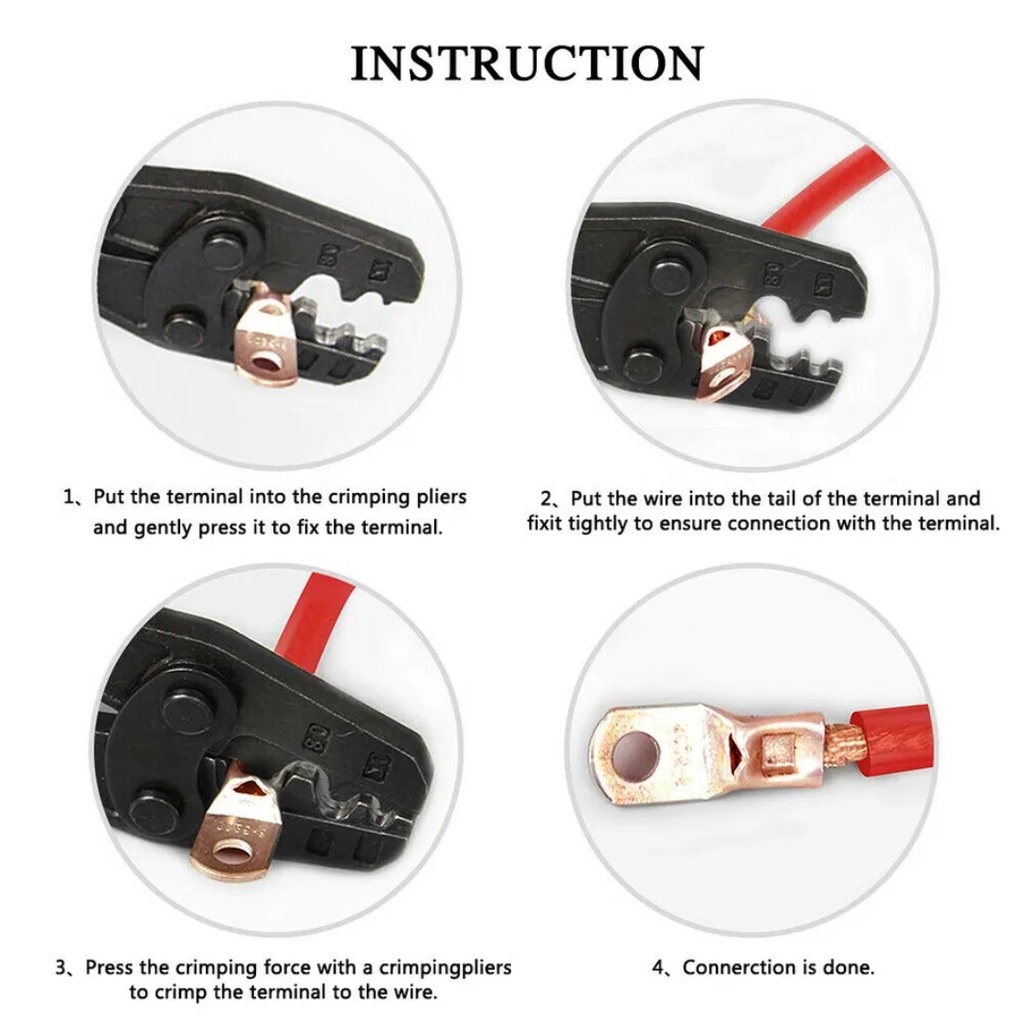 Skun SC Tembaga Cincin Lug Konektor + Heat Shrink 140 pcs