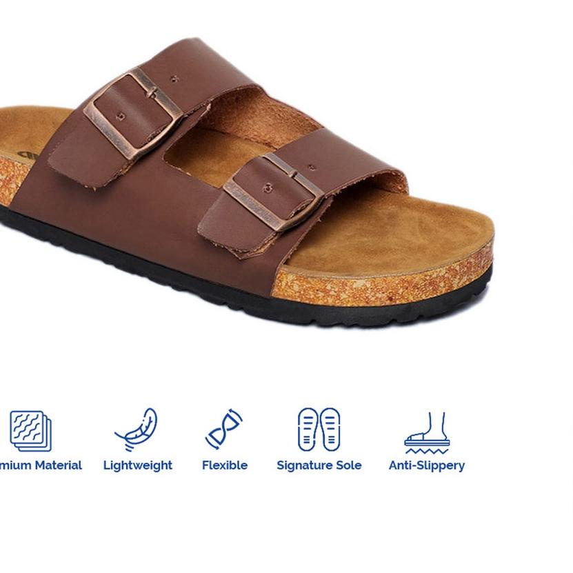 ❀ Sandal Jepit Pria Footstep Footwear – Octa Brown ➽