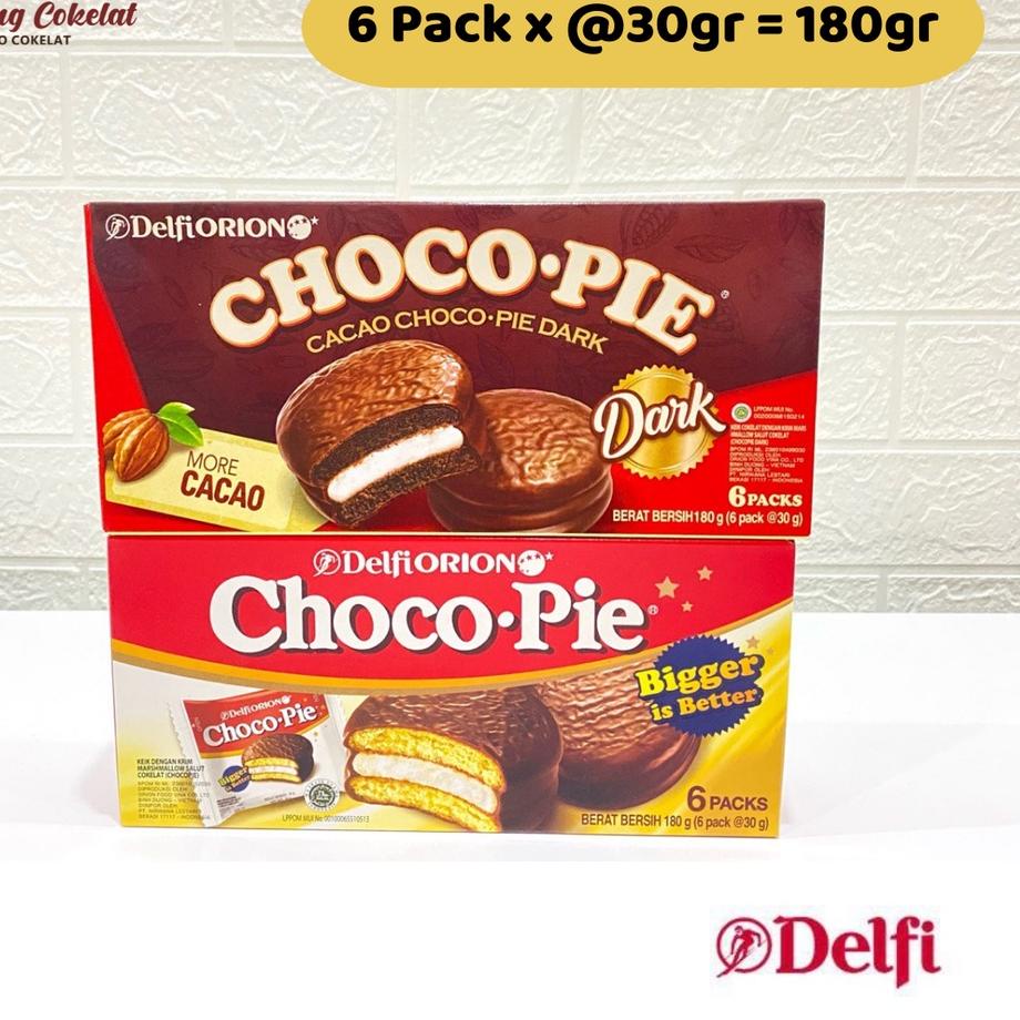 

Langsung Checkout Delfi Orion Choco Pie Cacao Chocopie Dark 180 gr (6 x 30gr)