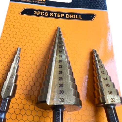 MATA BOR PAGODA STEP DRILL 3PCS COS08031