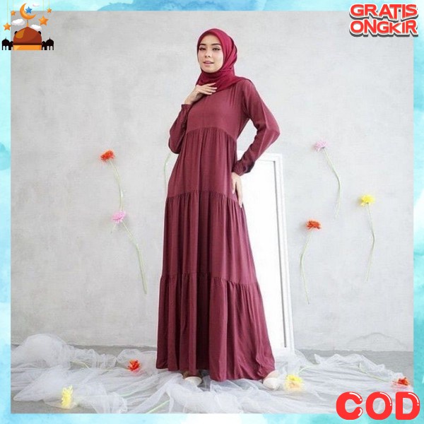 Bju Muslimah Import Premium Dewasa Games Casual Perempuan Baju Gamis Remaja Dres Syari Wanita Terbar
