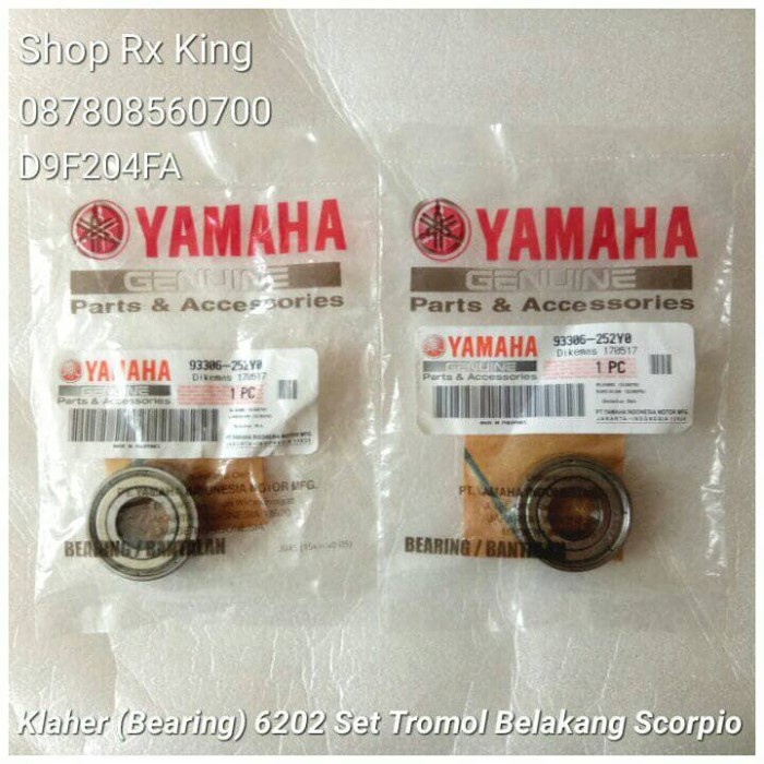 KLAHER (BEARING) 6202 SET TROMOL BELAKANG SCORPIO / RX KING ORI YAMAHA