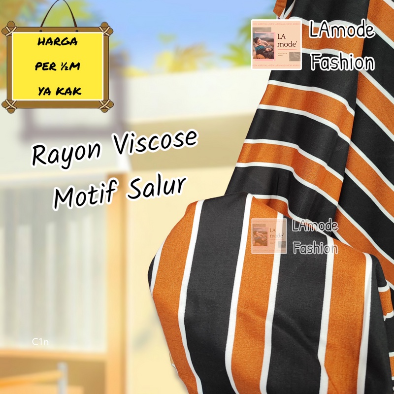 Kain Rayon Viscose Motif Salur