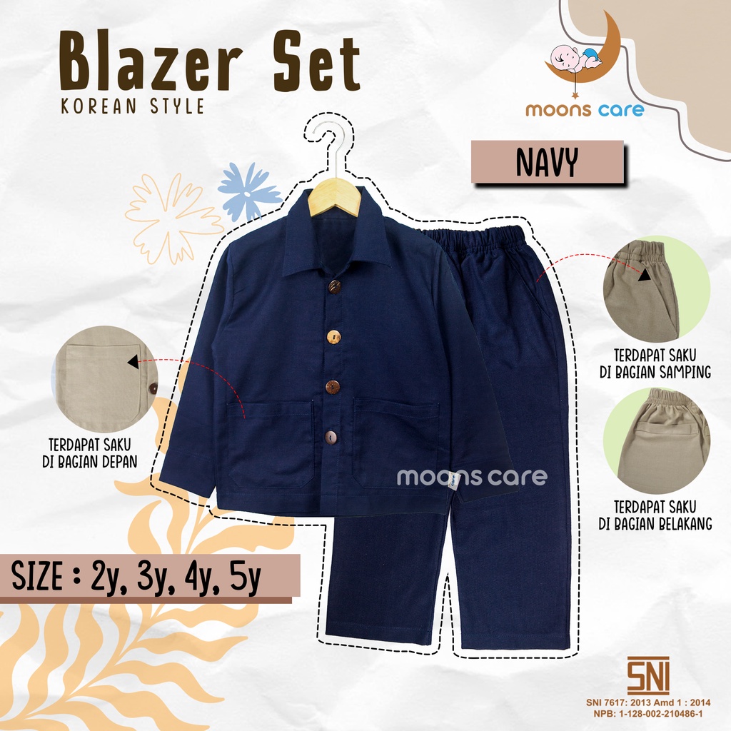 BLAZER KIDS SET MOONSCARE KOREAN STYLE - BLAZER ANAK - SETELAN BAJU ANAK KOREAN STYLE - BLAZER SET KIDS PEREMPUAN -  BAJU LEBARAN ANAK PEREMPUAN- BAJU LEBARAN ANAK PEREMPUAN- OUTFIT LEBARAN PEREMPUAN