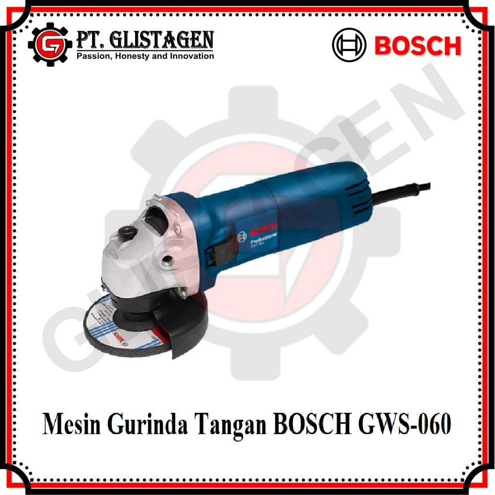 Bosch GWS-060 / Mesin Gerinda Tangan Bosch GWS 060 / Gurinda Tangan / Gurinda Listrik / Disc Gerinda Tangan 4&quot; Bosch GWS060