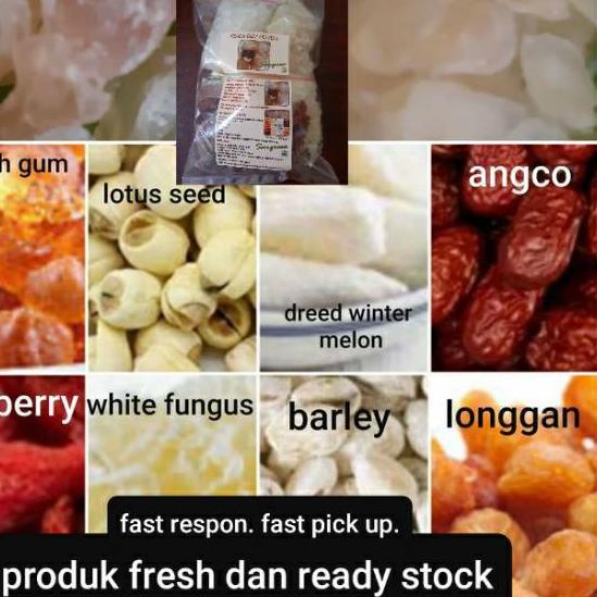 

❇ peach gum paket 500 gram + snow birthnest dan snow lotus seed ♧