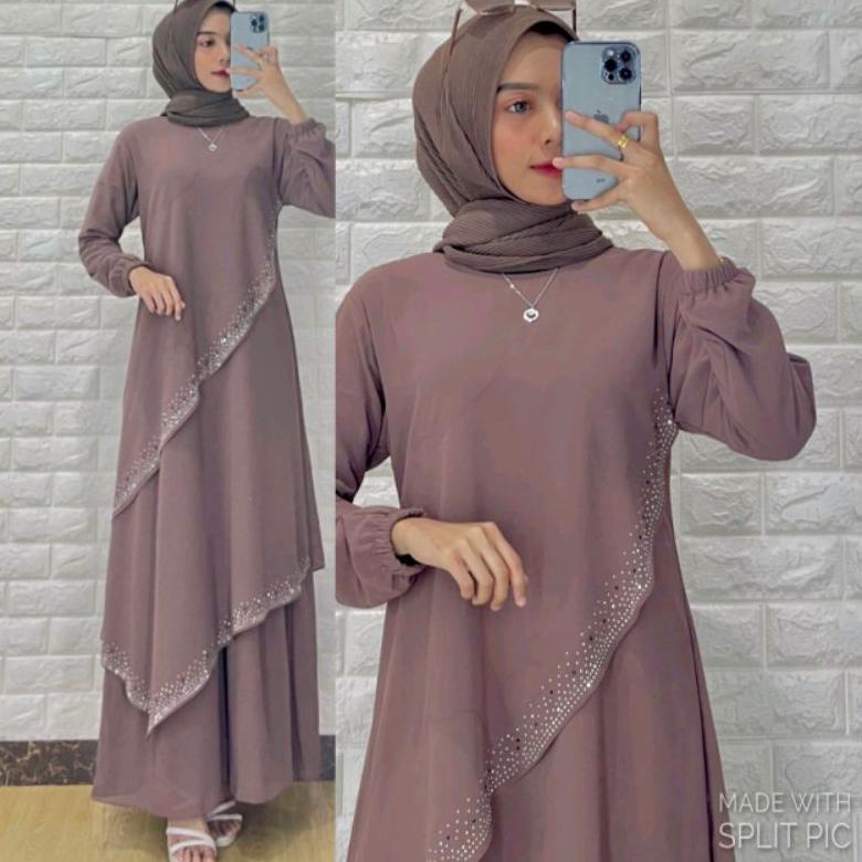 Gamis Payet Lapis Premium Dress Ceruty Babydoll Fashion Wanita Longdress Ibu Bunda Anak Gadis Remaja Perempuan Baju Kurung Melayu Malaysia Seragam Seragaman Arisan Pengajian Pesta Pernikahan Bridesmaid Lebaran Keluarga Ukuran Kecil Besar Size Jumbo