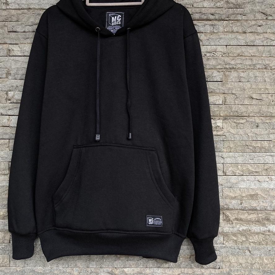 ➺ Mcvois Hoodie Polos Hitam Premium Distro ✰