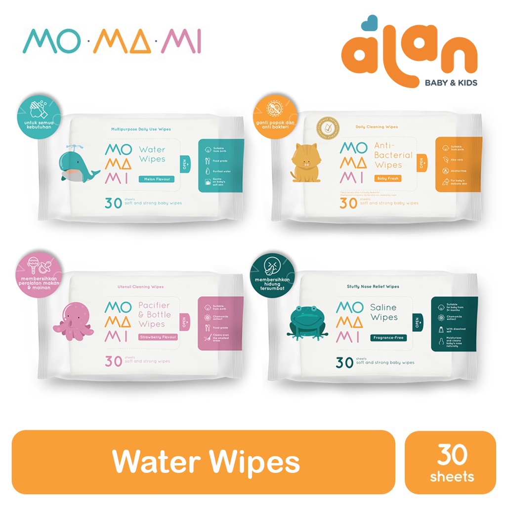 MOMAMI Water Wipes 30 - Tisu Basah