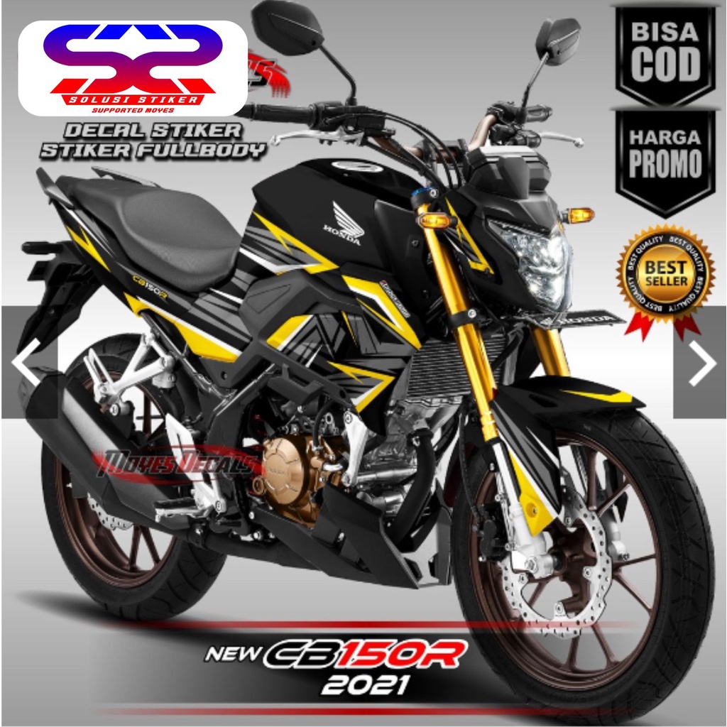 COD Sticker  Decal  New CB 150 R 2021 Stiker Decal New CB 150R  variasi kuning//full body