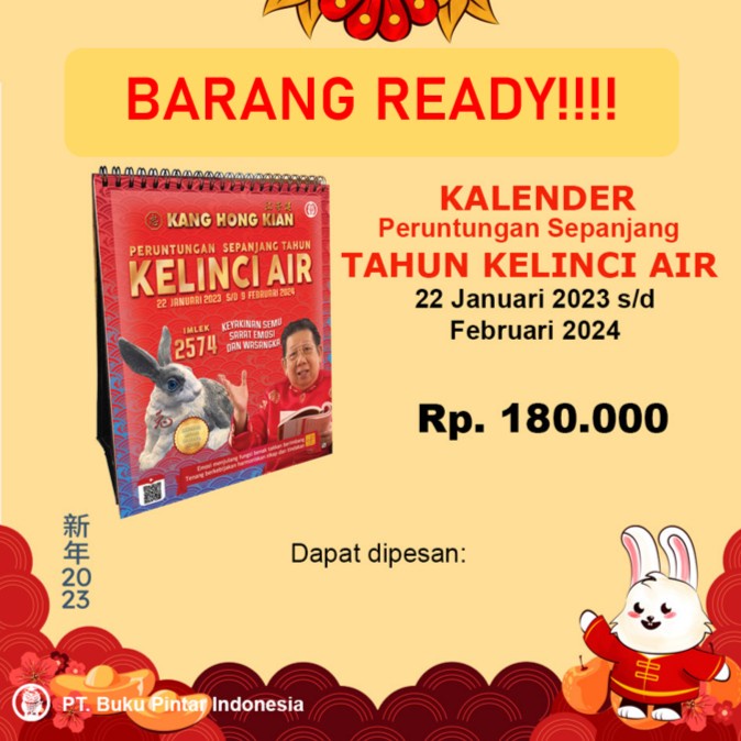 

Kalender Khk Tahun Kelinci Air Imlek 2574 - Kang Hong Kian 2023 Star Seller