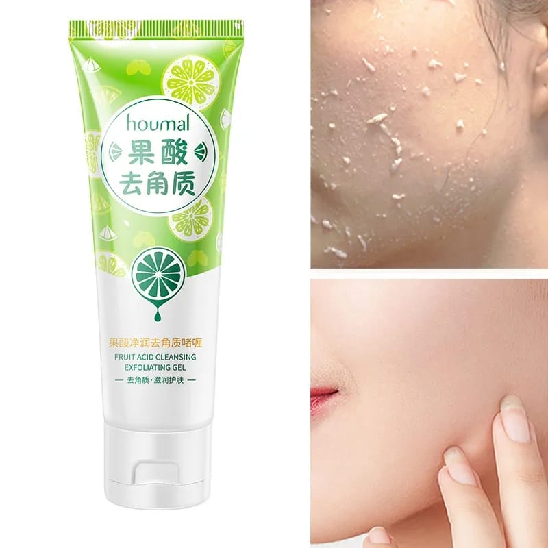 [ 80gr ] Houmal Fruit Acid Exfoliating Gel 80 Gr Facial Glowing Blackhead Cleaner Peeling Gel