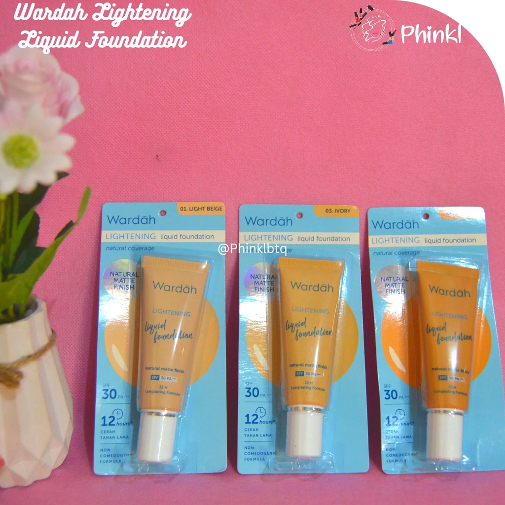 `ღ´ PHINKL `ღ´ ᘺᗩᖇᕲᗩᕼ Wardah Lightening Fondation alas bedak spf 30 hasil natural dengan perlindungan matahari