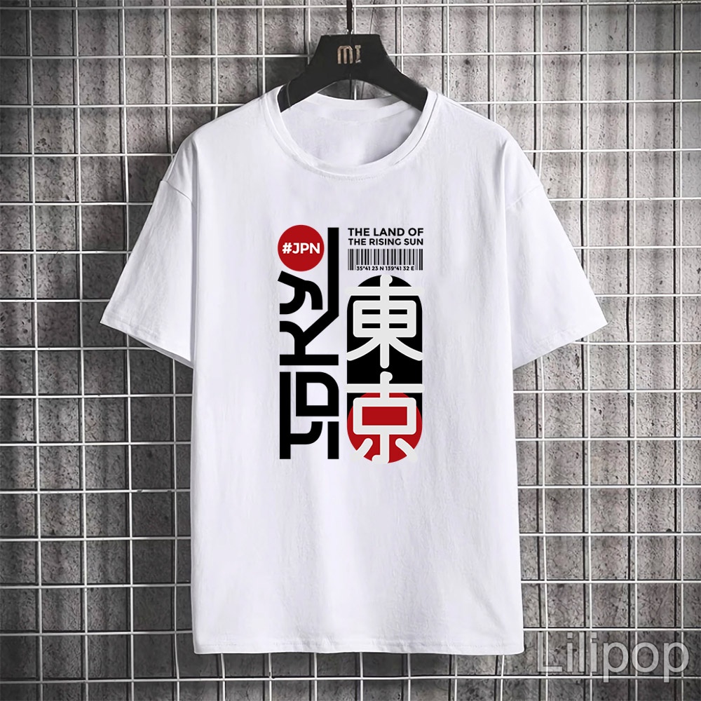 Lilipop Kaos Tshirt  Pria Tokyo Japan Jepang Baju Distro Basic Lengan Pendek Cowok Kasual