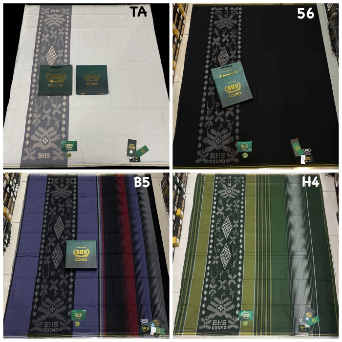 Sarung bhs hitam polos bhs putih polos sarung bhs cosmo termurah ori