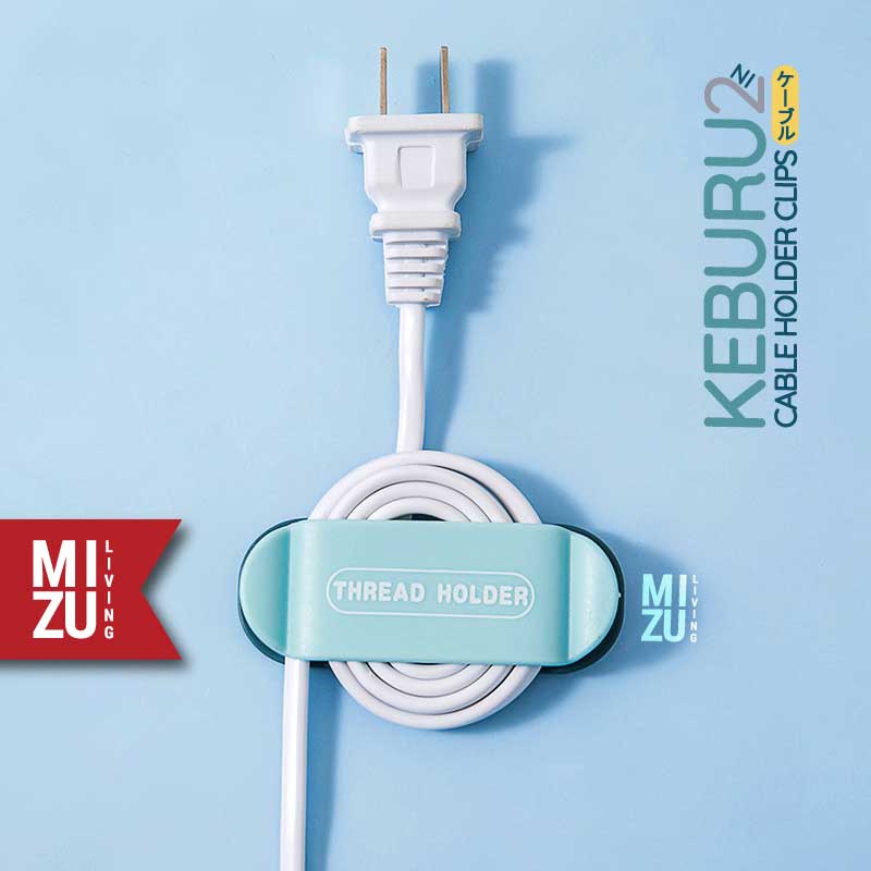 MIZU KEBURU-NI Cable Holder Clips Self Adhesive Cord Holder Cable Organizer Clips Klip Kabel Tempel