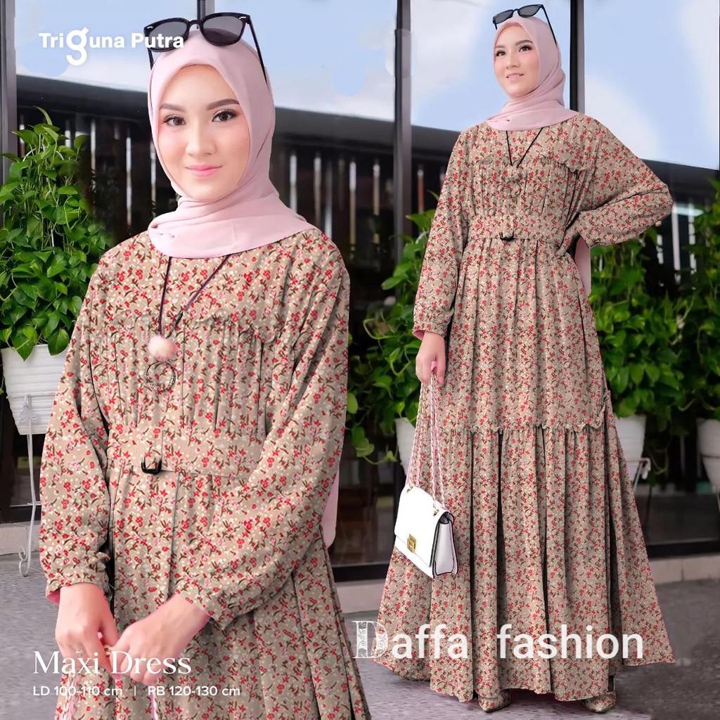 Gamis Bunga kecil Dress Muslim Wanita mewah TERMURAH TERBARU 2024