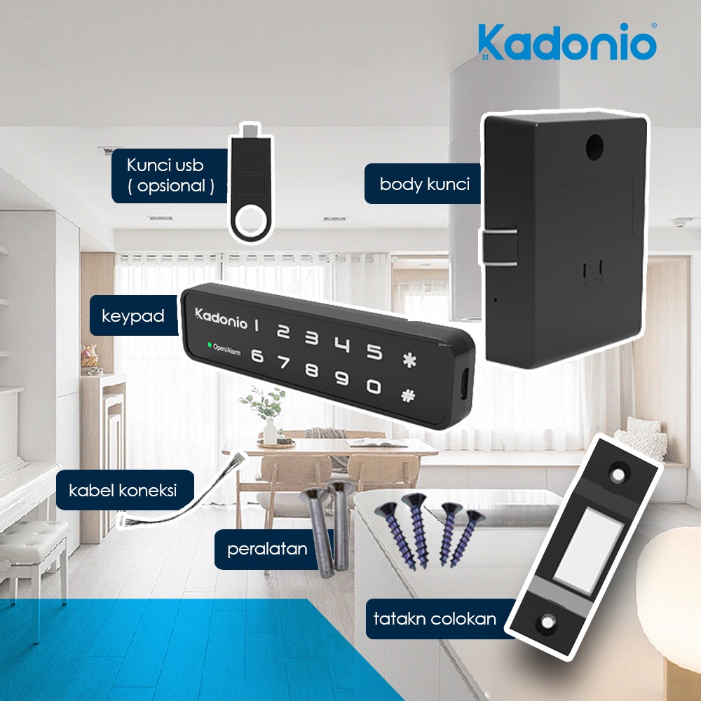 Kadonio kunci kabinet elektronik Kunci password Elektrik Kunci Laci Kabinet tempat umum Kunci Lemari Pintar kunci lemari besi kunci lemari kayu