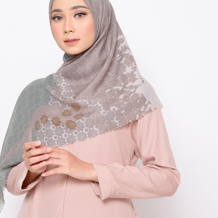 ✪ BIA X Cut Meyriska - Istanbul Pale Oak Scarf Kerudung Segi Empat Ultra Sonic ✸
