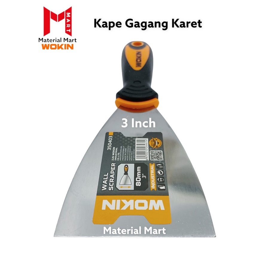 Kape Gagang Karet 3 Inch Wokin | Kape Wokin 4 Inch | Scrapper 6&quot; Wokin | Material Mart